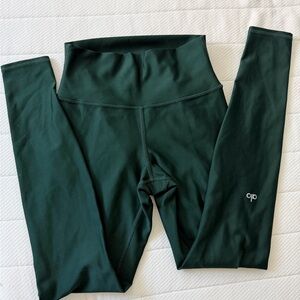 ALO Yoga High-Waist Dark Green Leggings